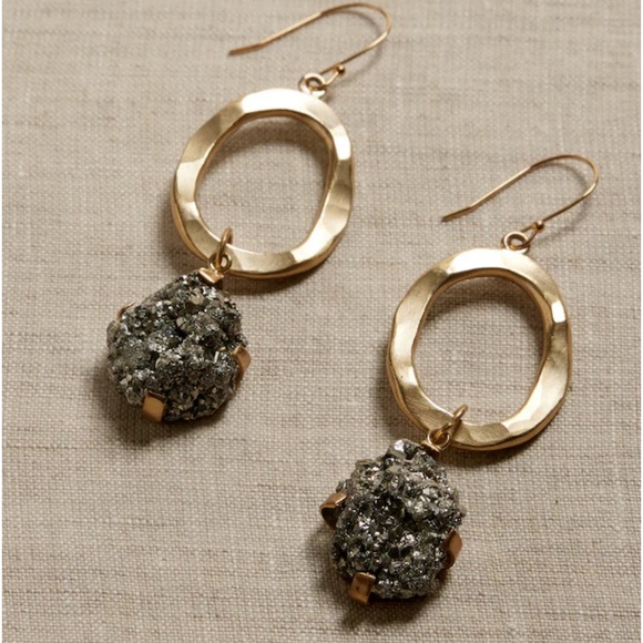 NWT ✨HOST PICK✨BANANA REPUBLIC SABARA PYRITE EARRINGSAUREUS + ARGENT